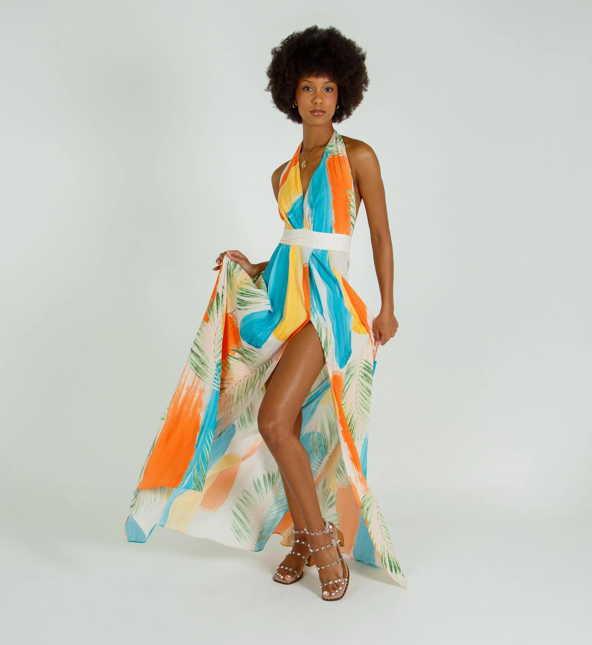 Dress Open Back Multicolor — LUA FLOR OFFICIAL